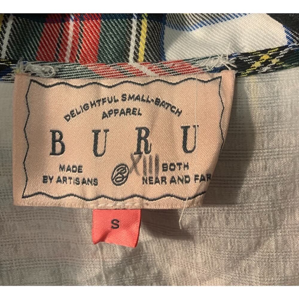 Buru Womens Stewart Tartan The Donna Day Gown Dress Size S Retro Fall Holidays - Picture 6 of 7